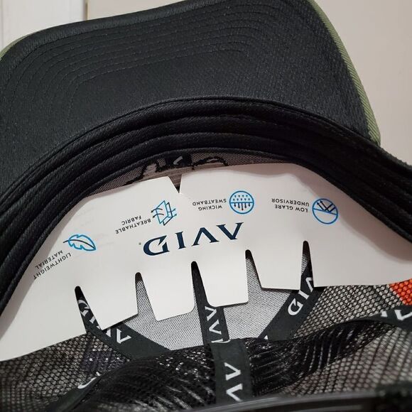 Avid Bass Mericana Trucker Hat / Cap Adjustable Snapback MH32007 Olive/Black - Picture 8 of 9